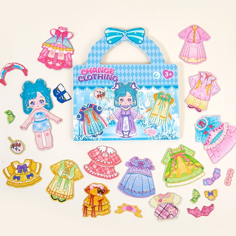 Princess Dress Up Fridge Sticker Toy