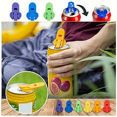 6pcs Handheld Can Opener Dustproof Insectproof Kitchen Utensils for Camping
