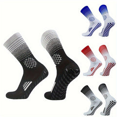 Men's Soccer Socks Non slip Grip Sports Crew Socks
