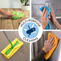 10pcs Microfiber Scouring Pad Square Dish Cloths for Kitchen Stove Antibacterial