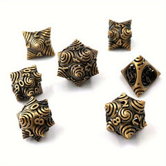 7pcs Hollow Dice Creative Spiral Dice Mini 3D Printing Leaf Dice Game Punishment