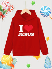 God Print Girls Cotton Hoodie for Autumn Winter