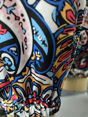 Paisley Print Elastic Waist Jogger Pants for Women