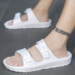 Men's 2 Band Buckle Sandals Non Slip Open Toe Shoes