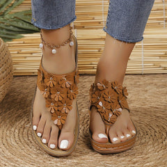Women's Outdoor Floral Sandals Non Slip Lightweight Platform Slippers