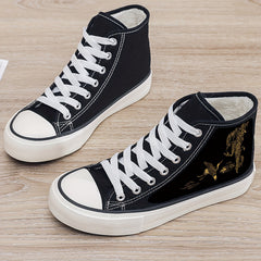 Golden Dragon Plush Lined Thermal Canvas Sneakers