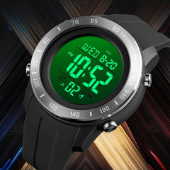 LED Light Up Electronic Watch Silicone Band Waterproof Sports Watch