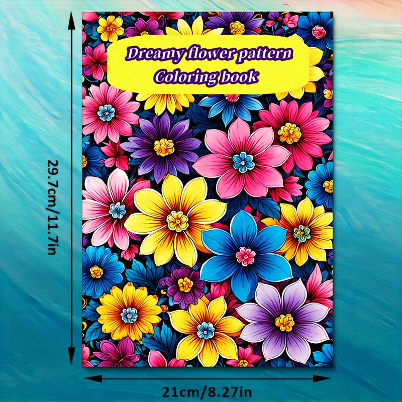 Fantasy Flower Coloring Book - Relaxation - Halloween Christmas