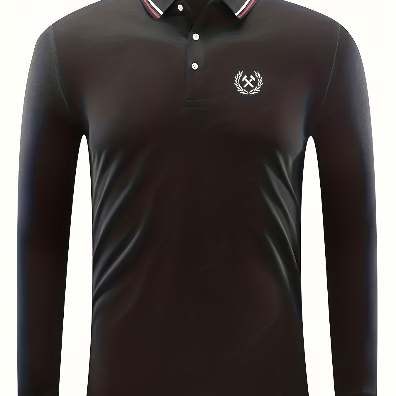Symbol Print Men's Casual Lightweight Polo Shirt