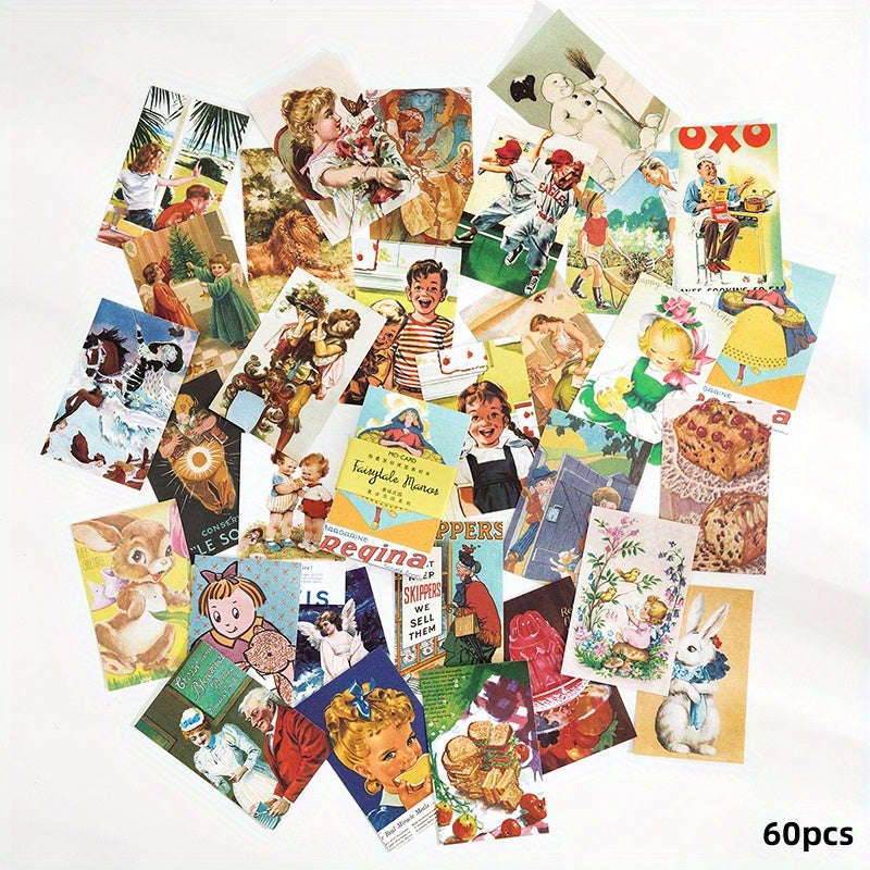 Vintage Newspaper Memo Pad for Scrapbooking and Diary Albums - Pack of 60