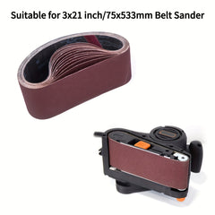 10pcs 7.62x53.34cm Sanding Belt - 80/120/150/240/400 Grits