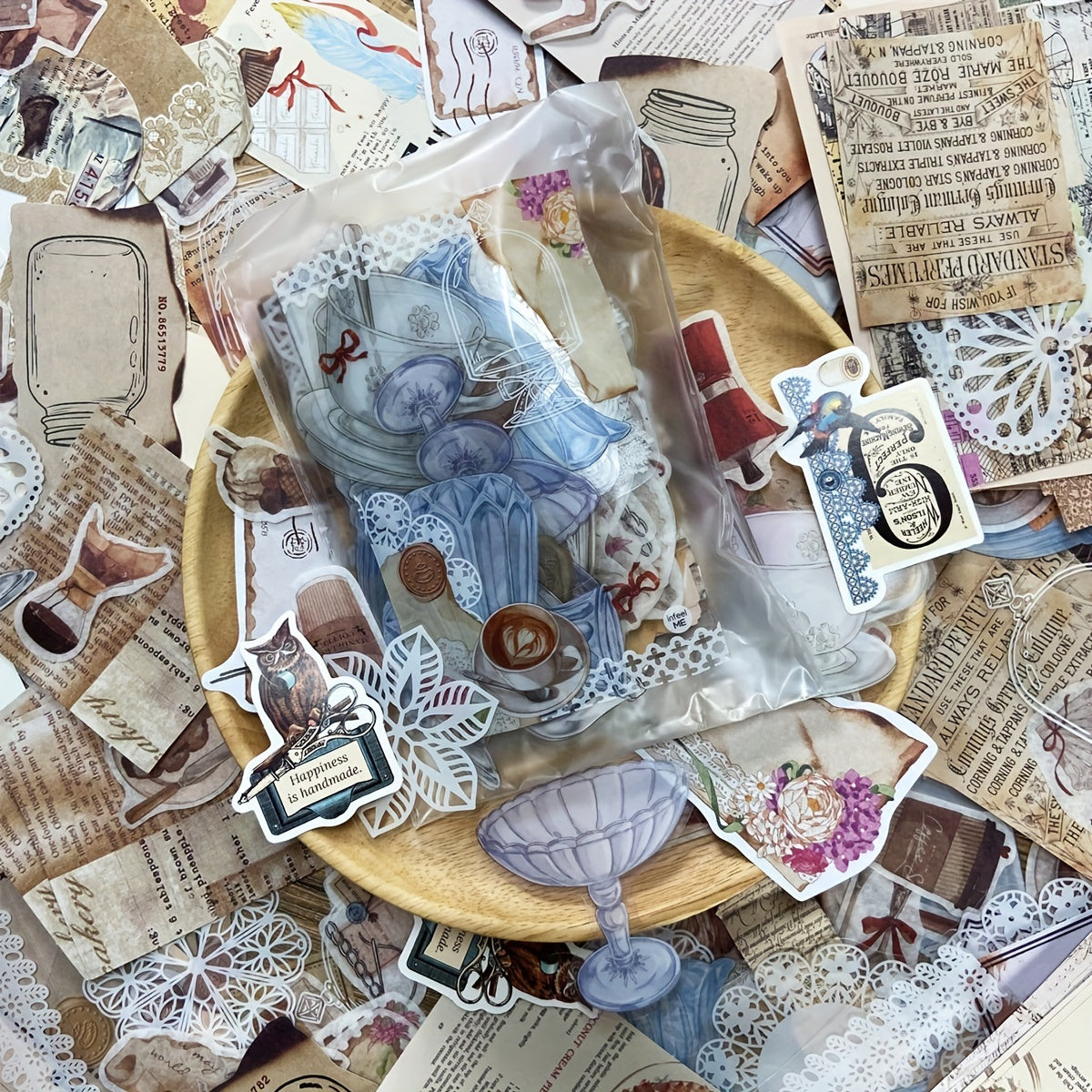 260pcs Retro Scrapbooking Paper Stickers DIY Decoration
