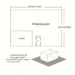 Matte Cowhide Flower Wrap Paper Animal Holiday Gift Set