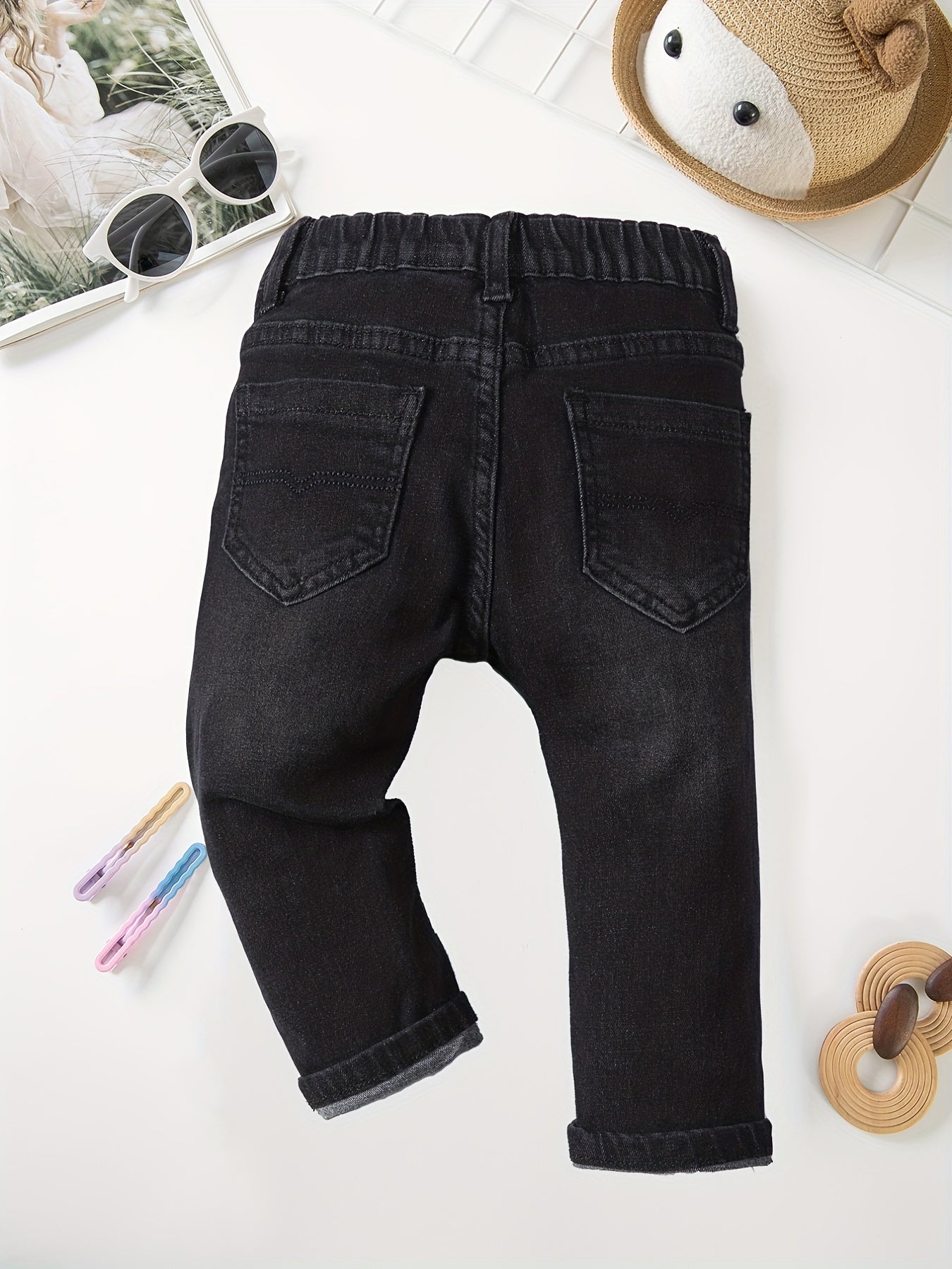 Toddler Baby Girls Denim Pants Cotton Jeans