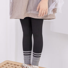 Girls Striped High Elasticity Leggings