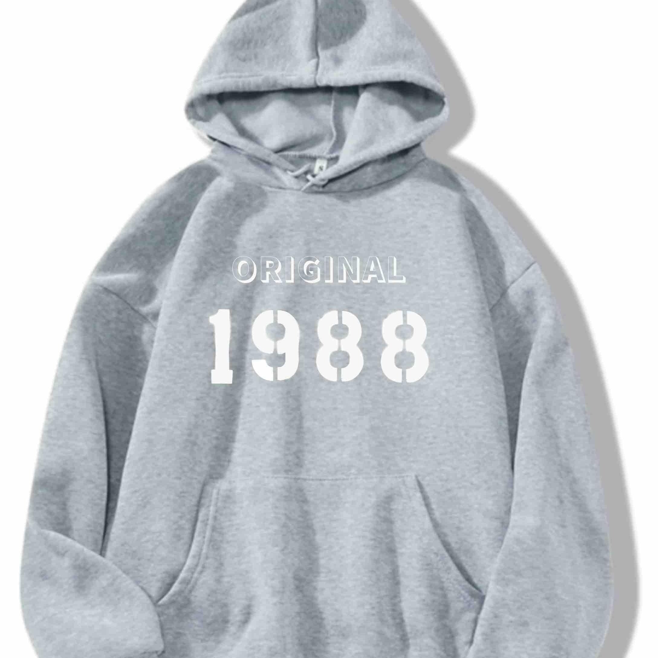 Print Kangaroo Pocket Hoodie Casual Comfy Loose Drawstring Hoodie