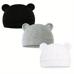 3pcs Newborn Baby Beanies 0 6 Months Unisex