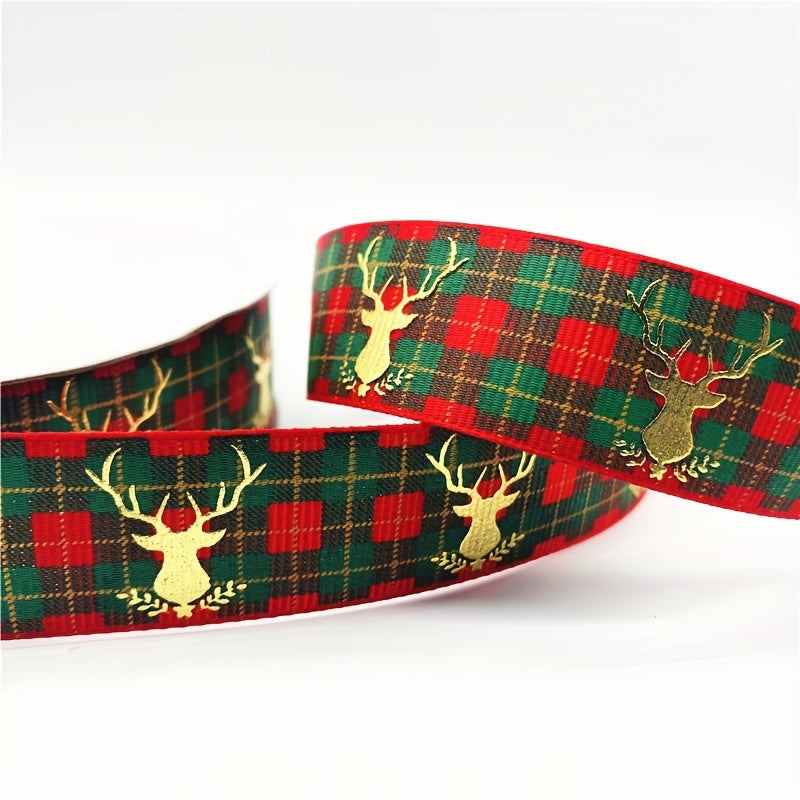 2yds 25mm Christmas Printed Ribbon For Decoration DIY Supplies