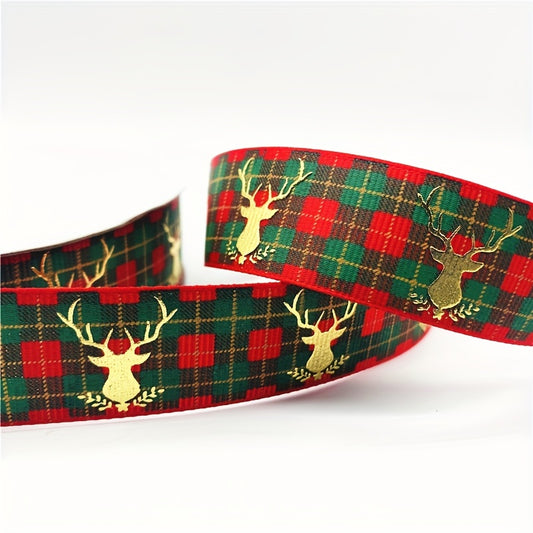 2yds 25mm Christmas Printed Ribbon For Decoration DIY Supplies