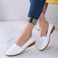Women's Pointed Toe Slip On Flat Loafers Soft Sole Non Slip Shoes