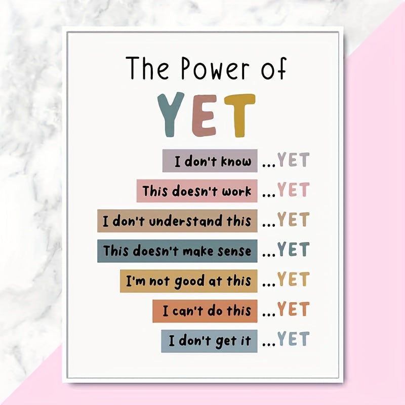 The Power Of Yet Print Therapy Office Decor Poster
