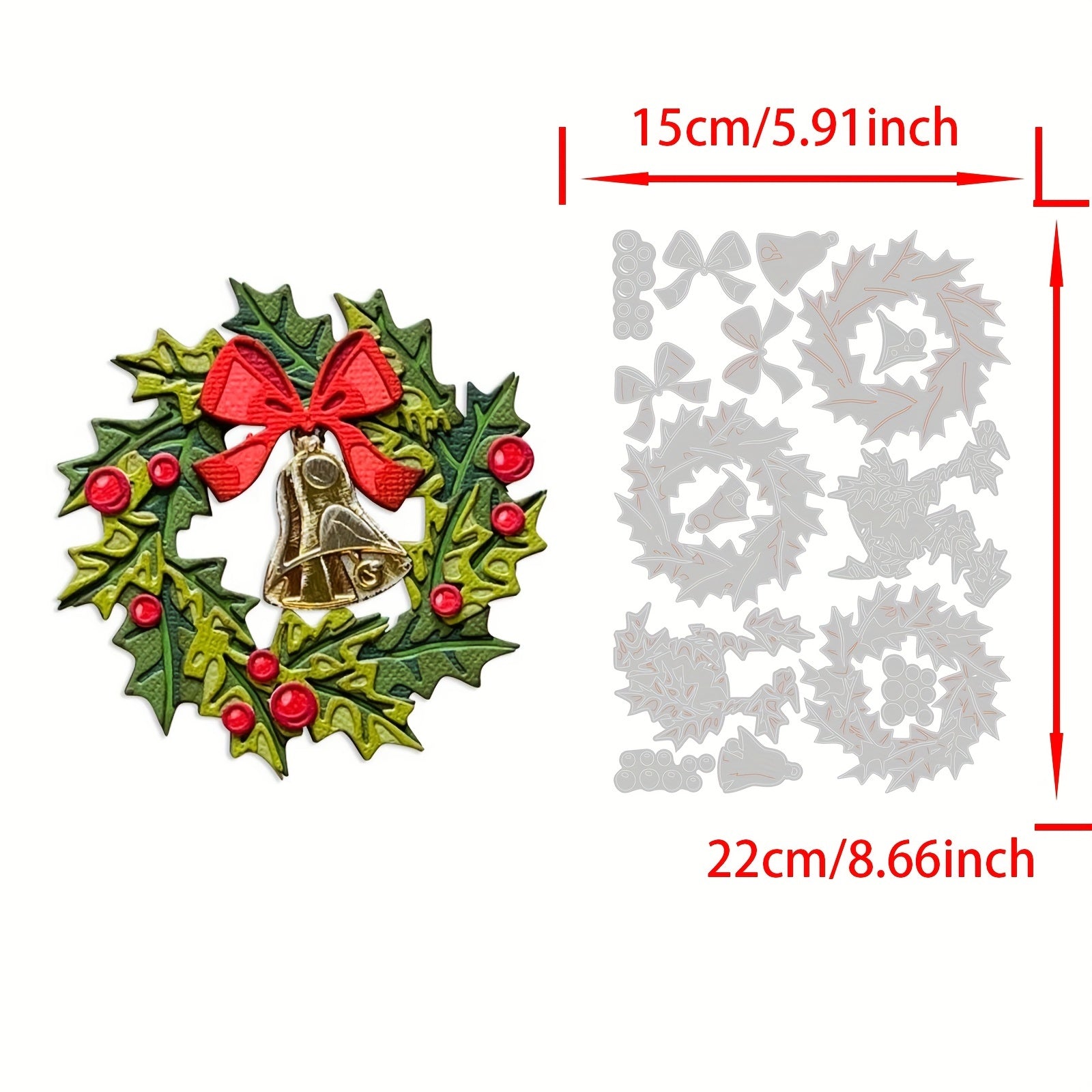 Christmas Wreath Metal Cutting Dies for Scrapbooking Card Album Craft