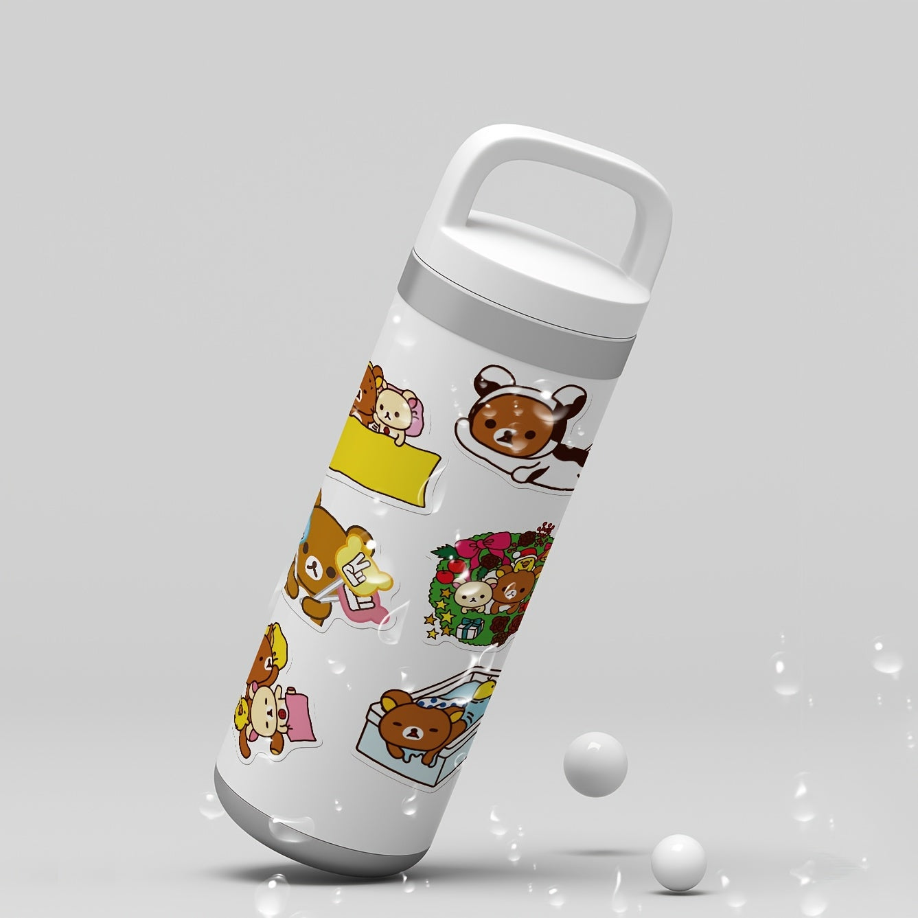 50pcs Cartoon Bear Waterproof Stickers For Adults