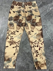 Leaf Print Skinny Leggings for Women