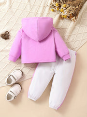 Baby Girls Casual Set Sports Hoodie Pants Outfit Spring Autumn