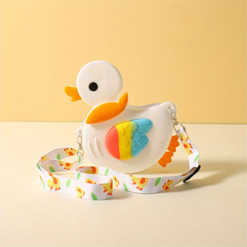 Cartoon Duck Messenger Bag Coin Purse Wallet for Kids