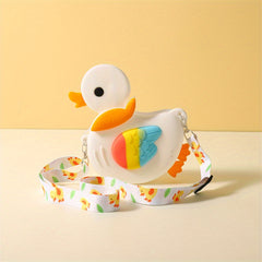 Cartoon Duck Messenger Bag Coin Purse Wallet for Kids
