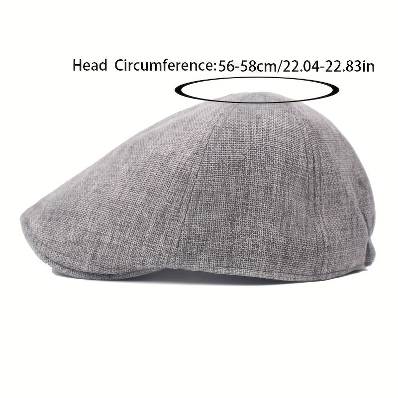 Men's Beret Hat Cap Classic Flat Peaked Cap Women Daily Sunshade Driving Hat