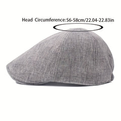 Men's Beret Hat Cap Classic Flat Peaked Cap Women Daily Sunshade Driving Hat
