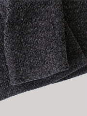 Plush Mid-length Jacket Men's Zip Up Hooded Jacket For Fall Winter