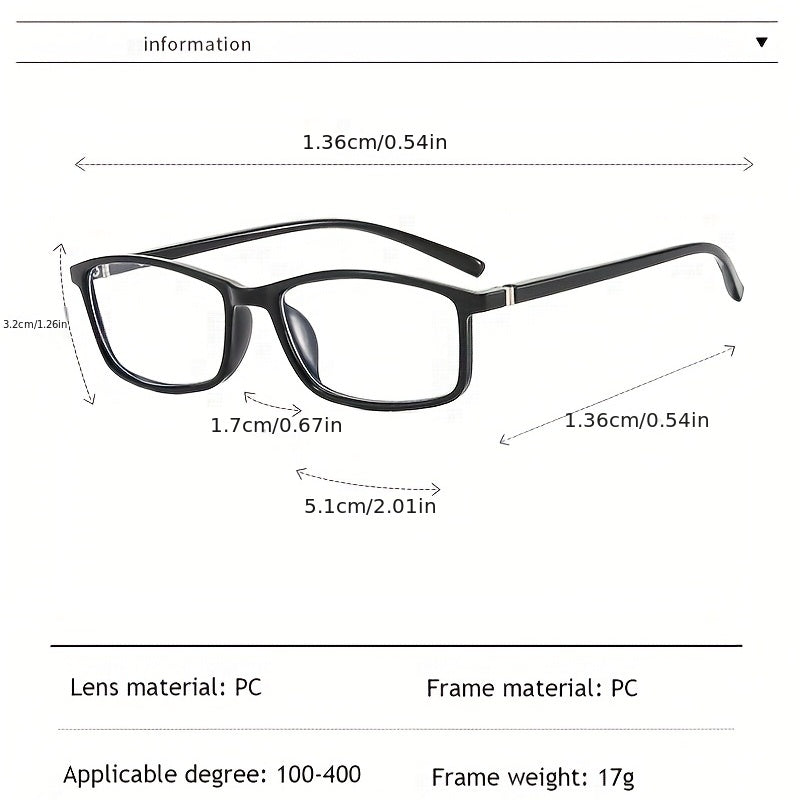 Men's Lightweight Presbyopia Glasses with Glasses Box