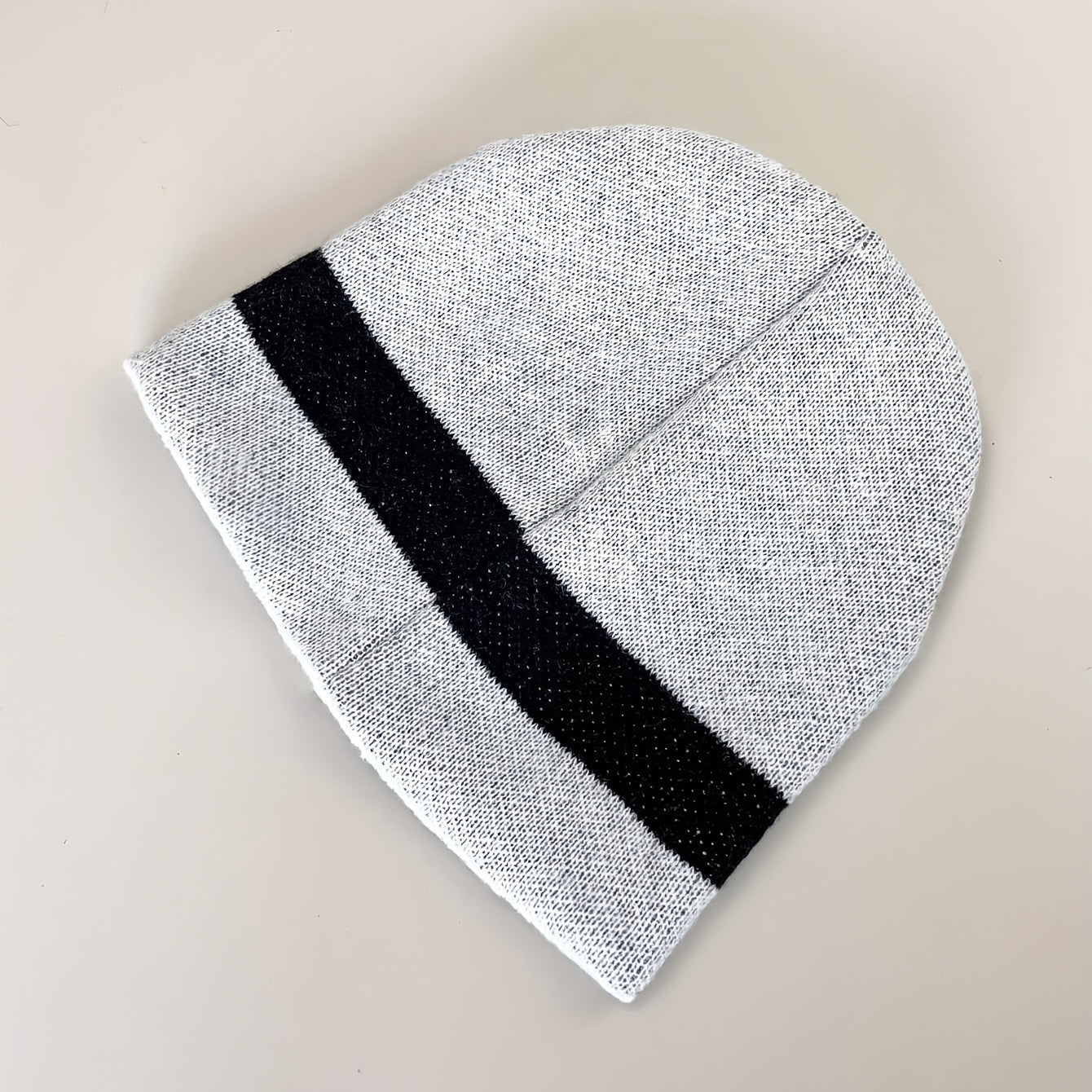 Pentagram Jacquard Gray Beanie Soft Unisex Warm Knit Hat