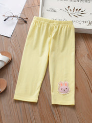 Toddler Girls Cotton Capris Pants Easter Rabbit Pattern Kids Clothes