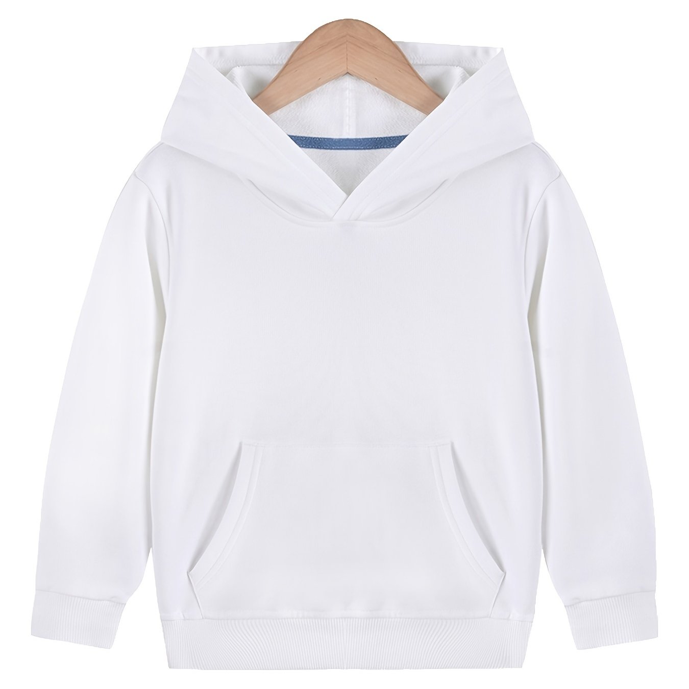 Boys Casual Solid Pullover Hoodie Long Sleeve Sweatshirt