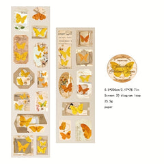European Style Retro Butterfly Rows Washi Tape 20 Patterns DIY Decorative