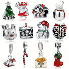 Christmas Jingle Bell Santa Claus Pendant DIY Bracelet Necklace