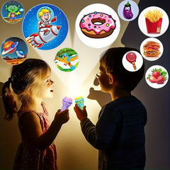 WISEHULEN Kids Projection Flashlight with 32 Educational Patterns