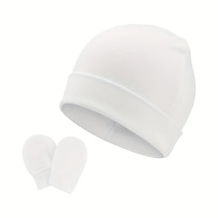 4 Sets Outdoor Caps & Gloves for Newborn Babies