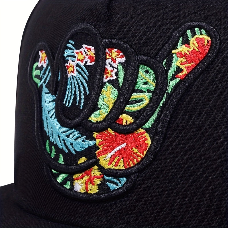 Finger Fist Embroidery Baseball Cap Hip Hop Sports Hat
