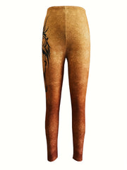Horse Print High Waisted Sports Leggings