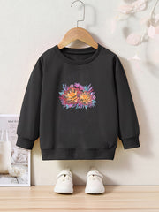 OERYUI Kids Flower Graphic Sweatshirt Comfy Pullover Christmas Gift
