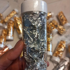 1pc 2g Golden Foil Silver Rose Cake Decoration Nail Art Crushed Mousse Poin