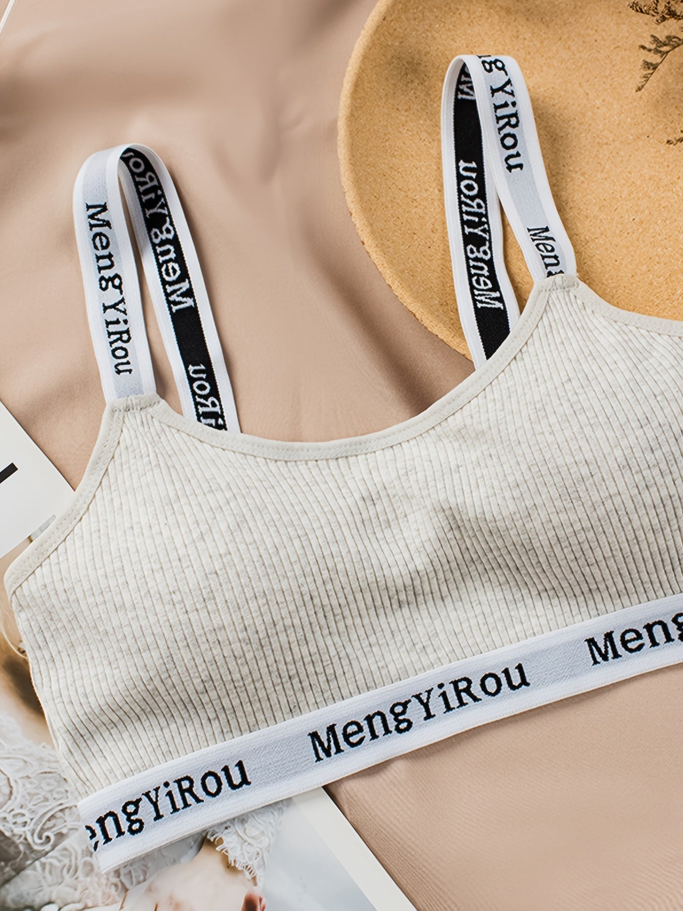 3pcs Teen Girls Knitted Sport Bra Breathable Underwear Vest