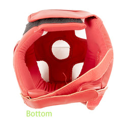 Red PU Leather Boxing Helmet for Sparring