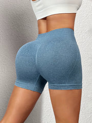 2pcs Letter Graphic Yoga Workout Shorts High Waist Athletic Running Booty Shorts