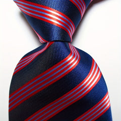 Stripe Pattern 3 Yellow Green Men's Tie